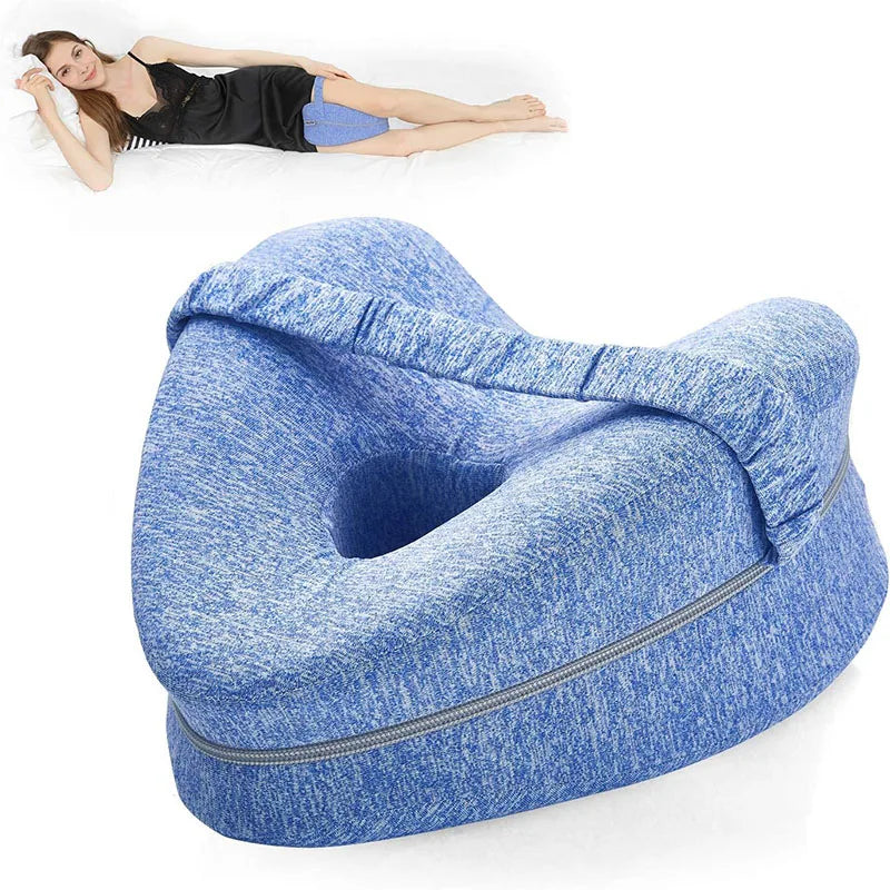 🔥“Cojín Ergonómico para Piernas – Duerme cómodo, sin dolor de espalda, cadera ni ciática.”