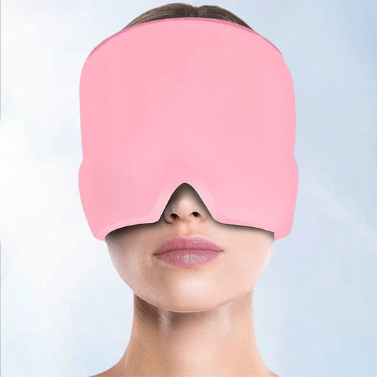 Gorra de Alivio para Migrañas con Terapia Fría y Caliente – Máscara de Gel Reutilizable para Dolor de Cabeza y Estrés
